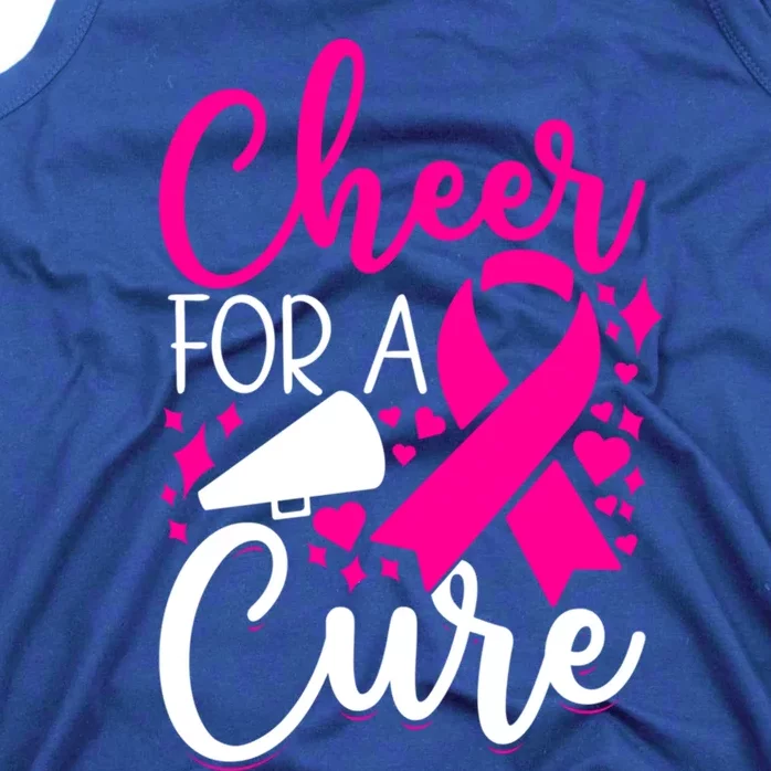 Breast Cancer Awareness Mom Cheerleading Cheer For The Cure Gift Tank Top