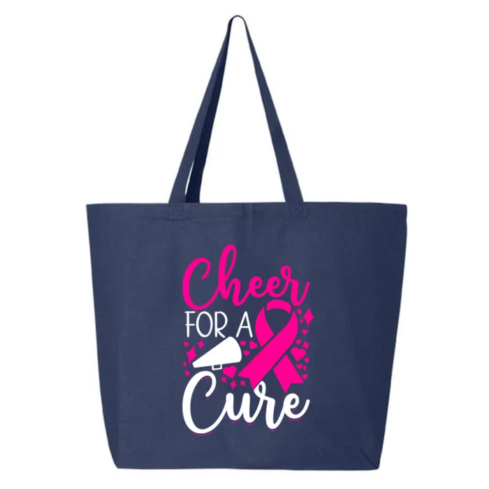 Breast Cancer Awareness Mom Cheerleading Cheer For The Cure Gift 25L Jumbo Tote