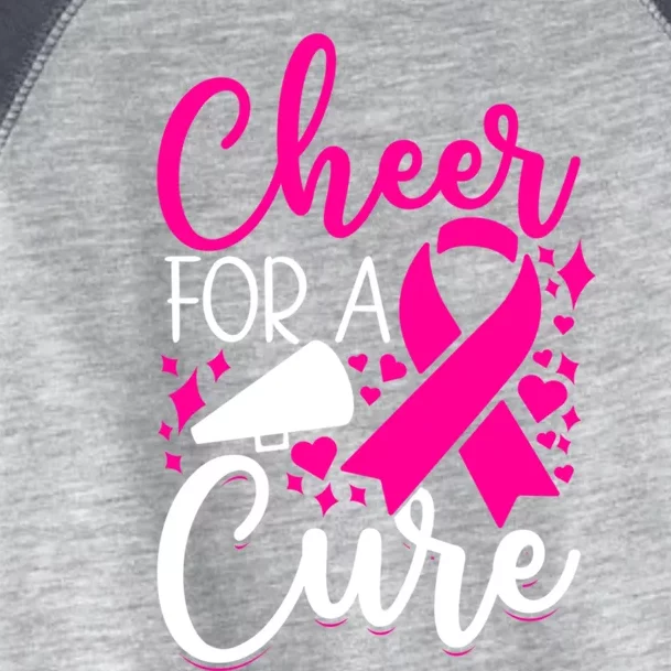 Breast Cancer Awareness Mom Cheerleading Cheer For The Cure Gift Toddler Fine Jersey T-Shirt