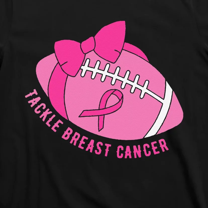 Breast Cancer Awareness Month Football Tackle Breast Cancer T-Shirt