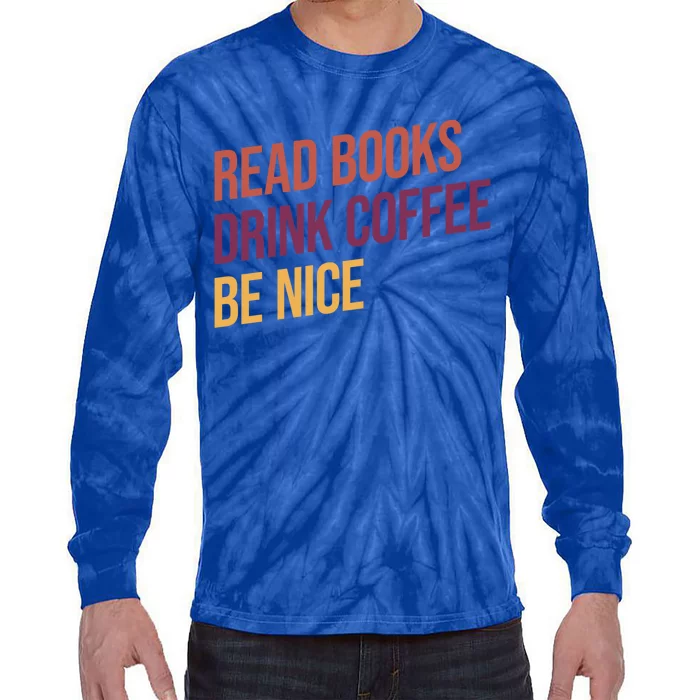 BookLover Coffee And Books Bookworm Gift Tie-Dye Long Sleeve Shirt