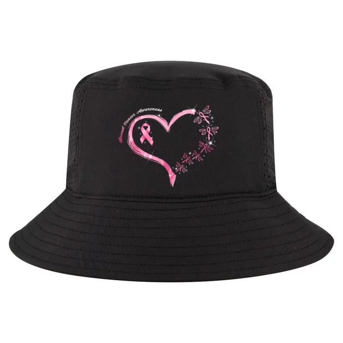 Breast Cancer Awareness Butterfly Simple Logo Cool Comfort Performance Bucket Hat