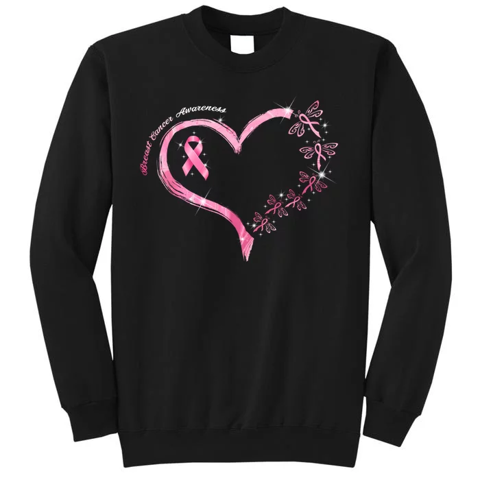 Breast Cancer Awareness Butterfly Simple Logo Sweatshirt