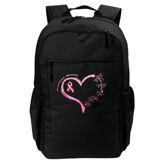 Breast Cancer Awareness Butterfly Simple Logo Daily Commute Backpack