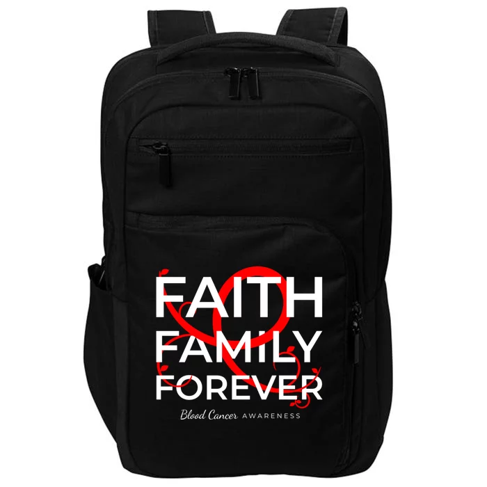 Blood Cancer Awareness Red Ribbon Faith Family Forever Gift Impact Tech Backpack