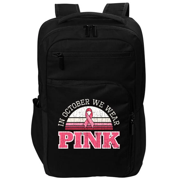 Breast Cancer Awareness Pumpkin Gift In October Impact Tech Backpack