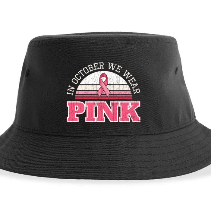 Breast Cancer Awareness Pumpkin Gift In October Sustainable Bucket Hat