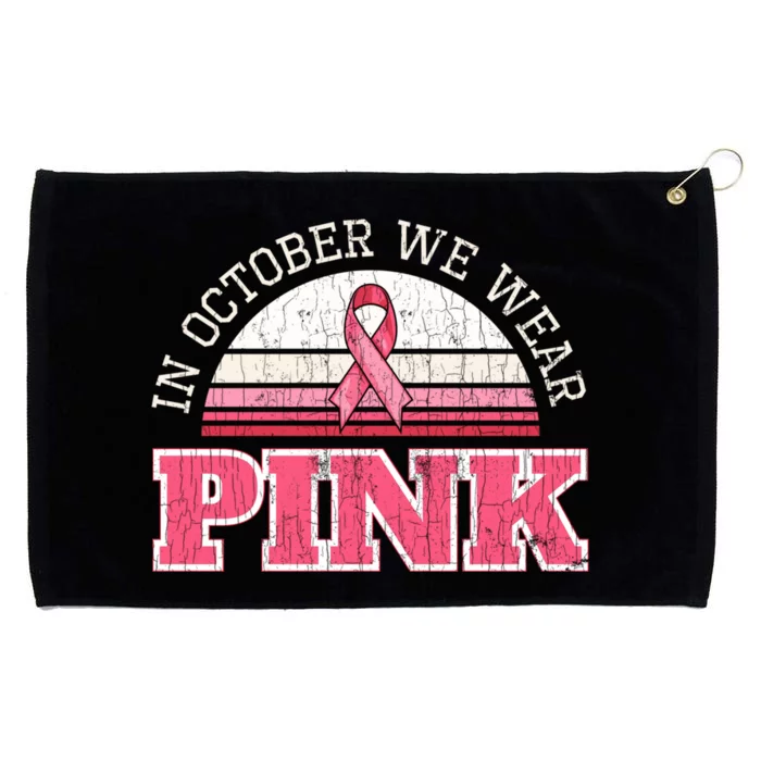 Breast Cancer Awareness Pumpkin Gift In October Grommeted Golf Towel