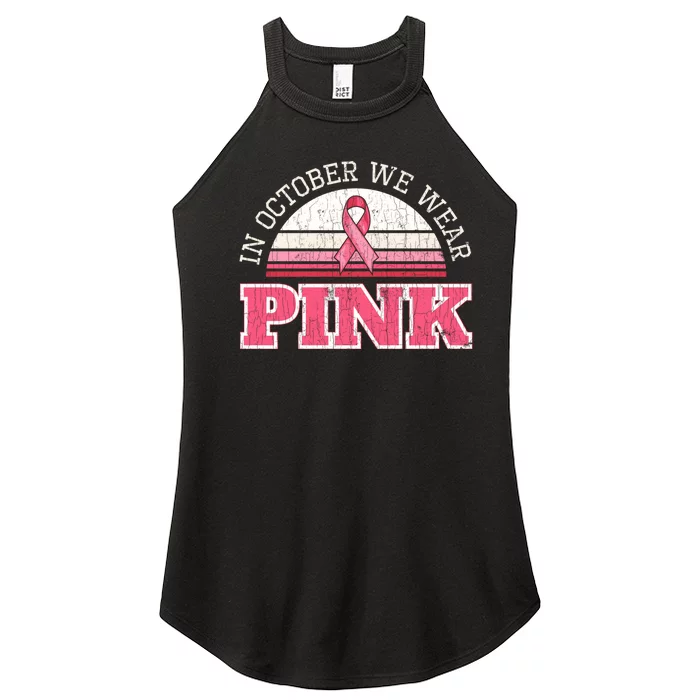 Breast Cancer Awareness Pumpkin Gift In October Women’s Perfect Tri Rocker Tank