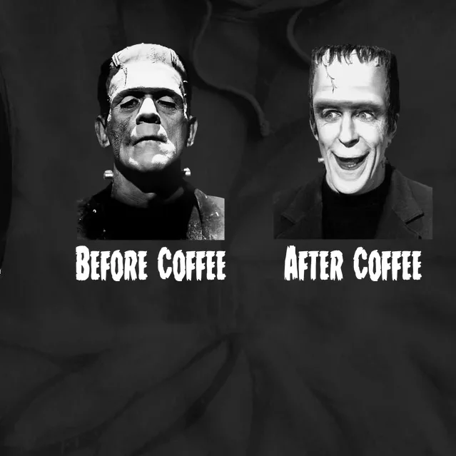 Before Coffee After Coffee Funny Monster Tie Dye Hoodie