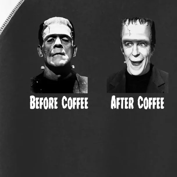 Before Coffee After Coffee Funny Monster Toddler Fine Jersey T-Shirt