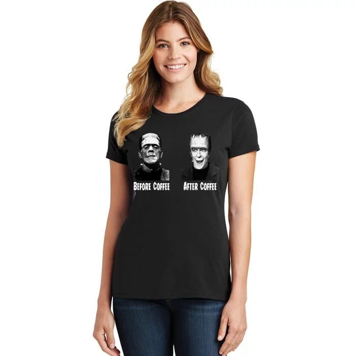 Before Coffee After Coffee Funny Monster Women's T-Shirt