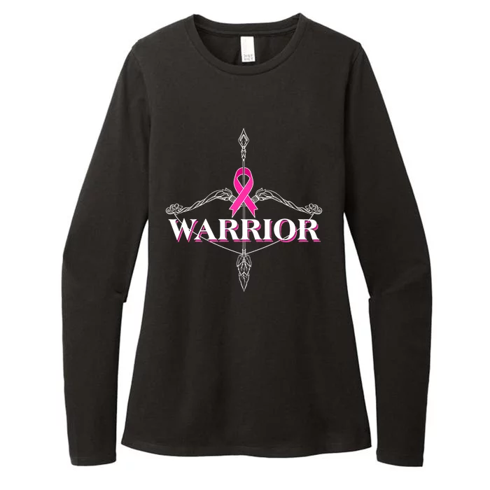 Breast Cancer Awareness Warrior Vintage Bow And Arrow Womens CVC Long Sleeve Shirt