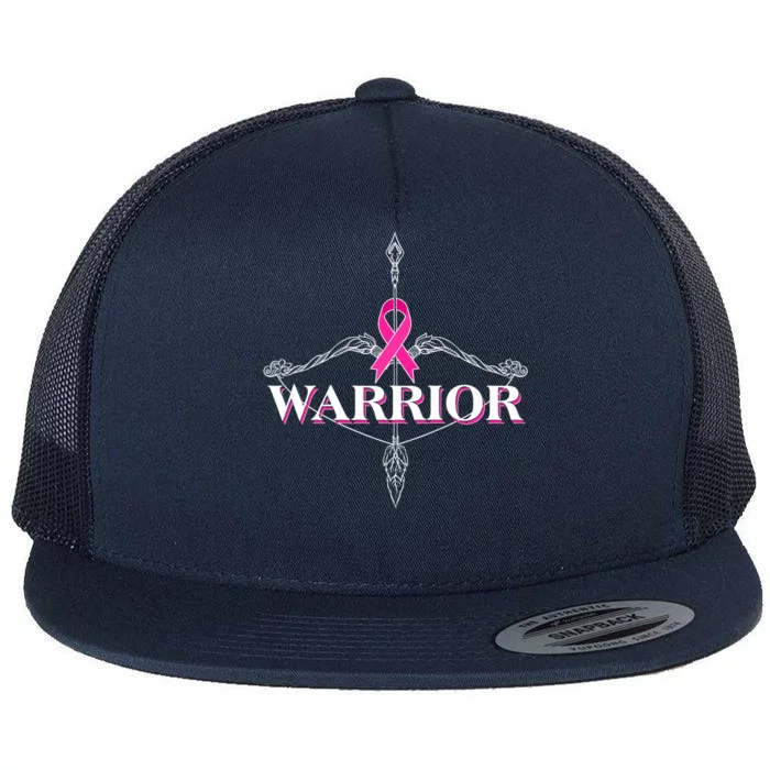 Breast Cancer Awareness Warrior Vintage Bow And Arrow Flat Bill Trucker Hat