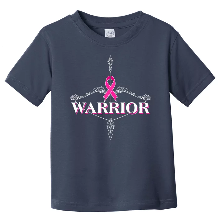 Breast Cancer Awareness Warrior Vintage Bow And Arrow Toddler T-Shirt