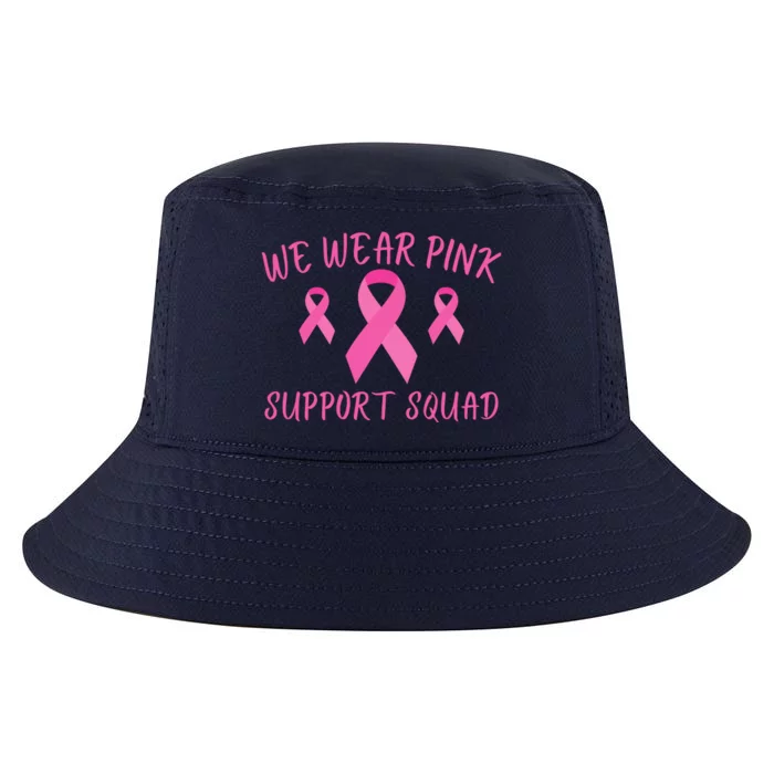 Breast Cancer Awareness In October We Wear Pink Ribbon Support Squad Cool Comfort Performance Bucket Hat