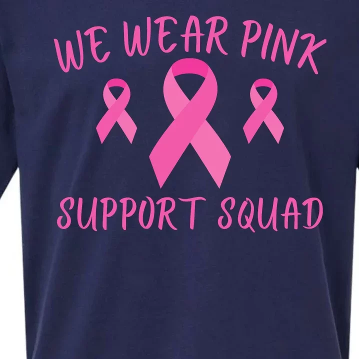 Breast Cancer Awareness In October We Wear Pink Ribbon Support Squad Sueded Cloud Jersey T-Shirt