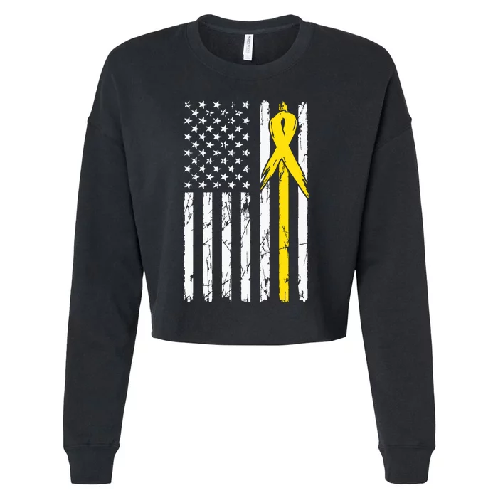 Bone Cancer Awareness T Cropped Pullover Crew