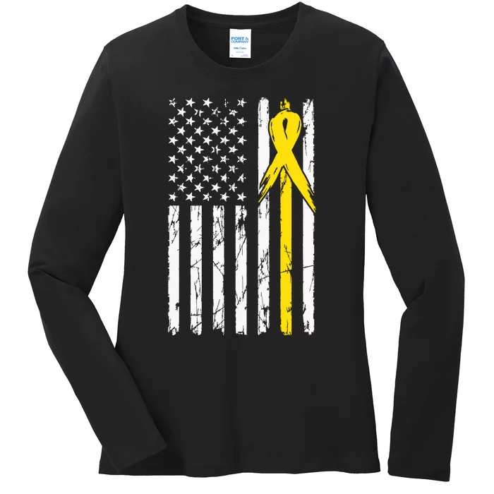 Bone Cancer Awareness T Ladies Long Sleeve Shirt