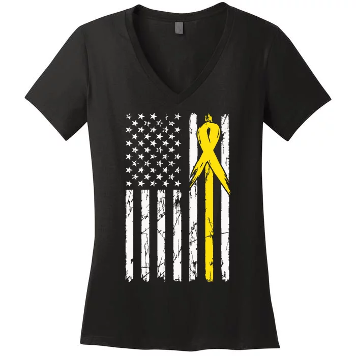 Bone Cancer Awareness T Women's V-Neck T-Shirt