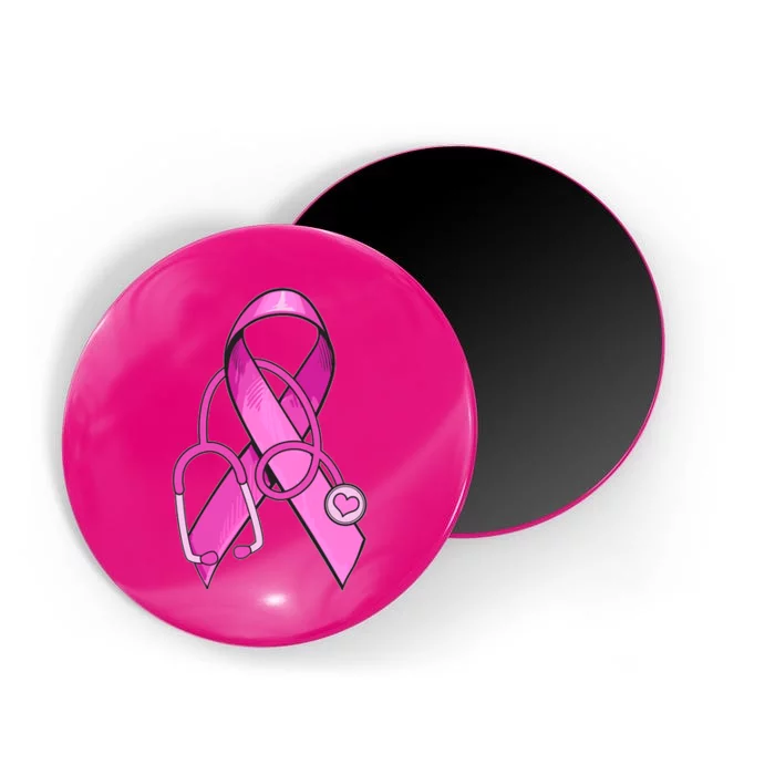 Breast Cancer Awareness Pink Ribbon Stethoscope Magnet