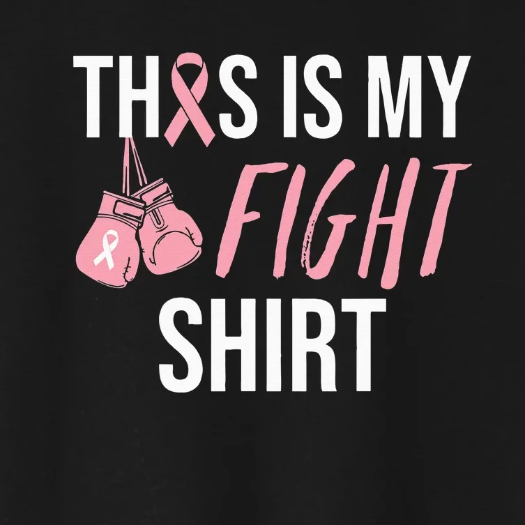 Breast Cancer Awareness Pink Ribbon Mom  Fight Survivor Women's Crop Top Tee