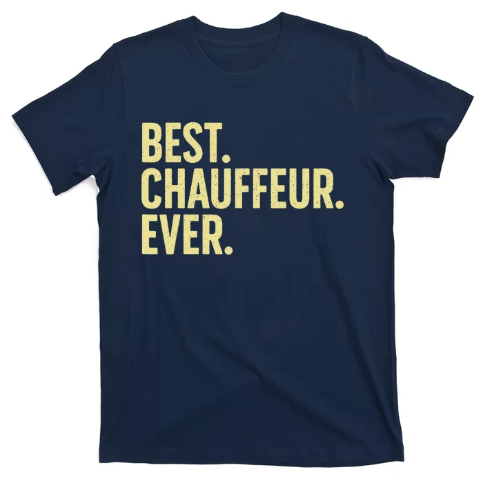 Best Chauffeur Art Dad Job Taxi Limo Driver T-Shirt