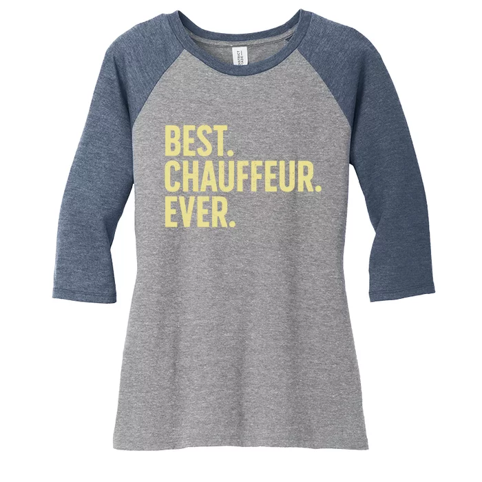 Best Chauffeur Art Dad Job Taxi Limo Driver Women's Tri-Blend 3/4-Sleeve Raglan Shirt