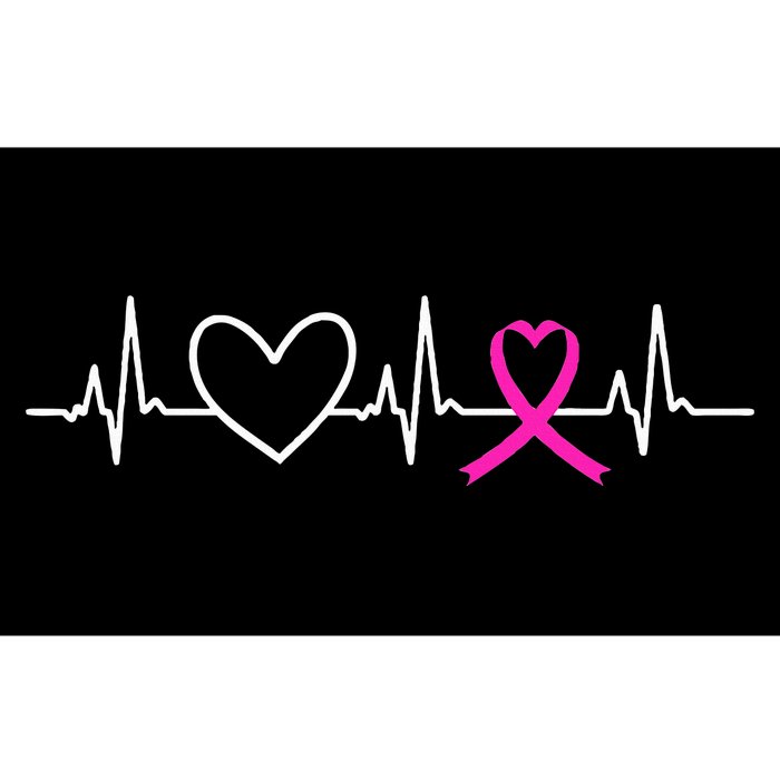 Breast Cancer Awareness Month Ribbon Heartbeat Bumper Sticker