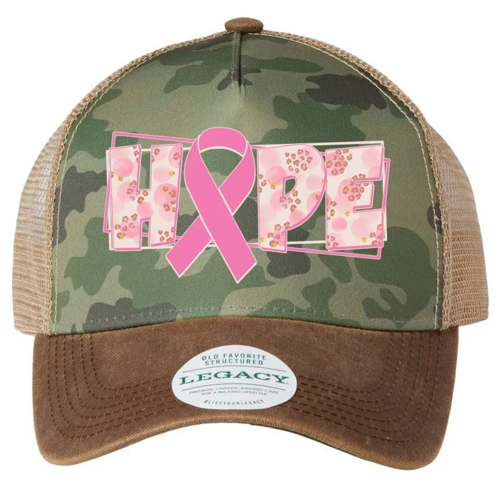 Breast Cancer Awareness Hope Leopard Print Legacy Tie Dye Trucker Hat