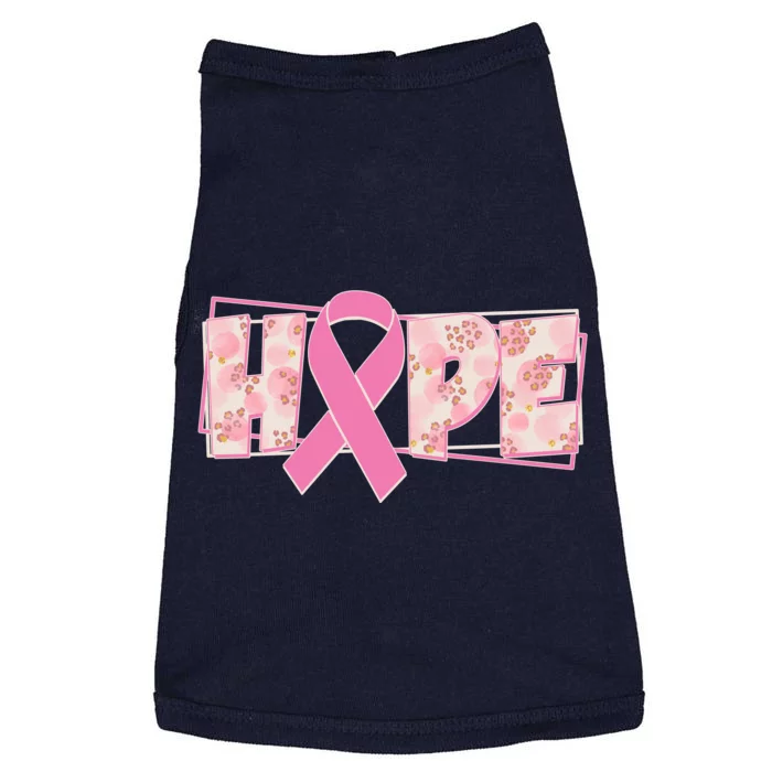 Breast Cancer Awareness Hope Leopard Print Doggie Tank