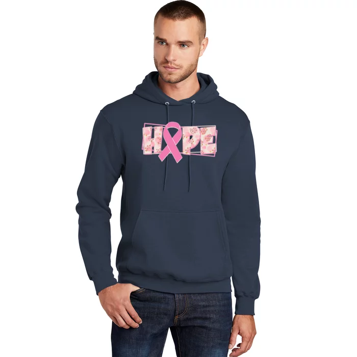 Breast Cancer Awareness Hope Leopard Print Hoodie