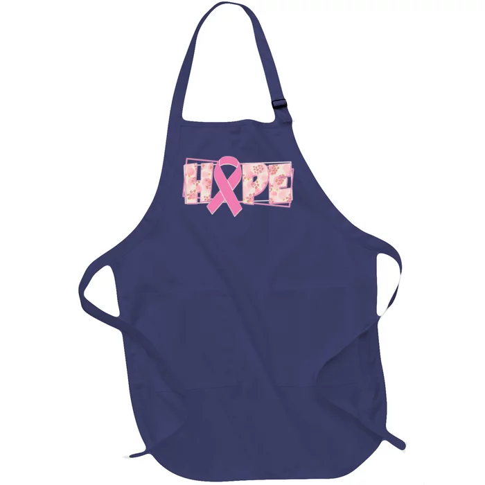 Breast Cancer Awareness Hope Leopard Print Full-Length Apron With Pocket