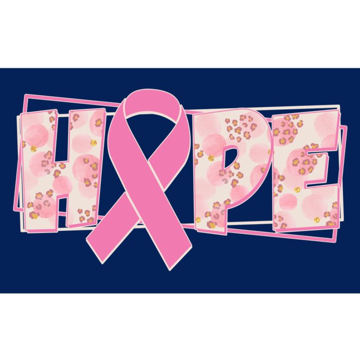 Breast Cancer Awareness Hope Leopard Print Bumper Sticker