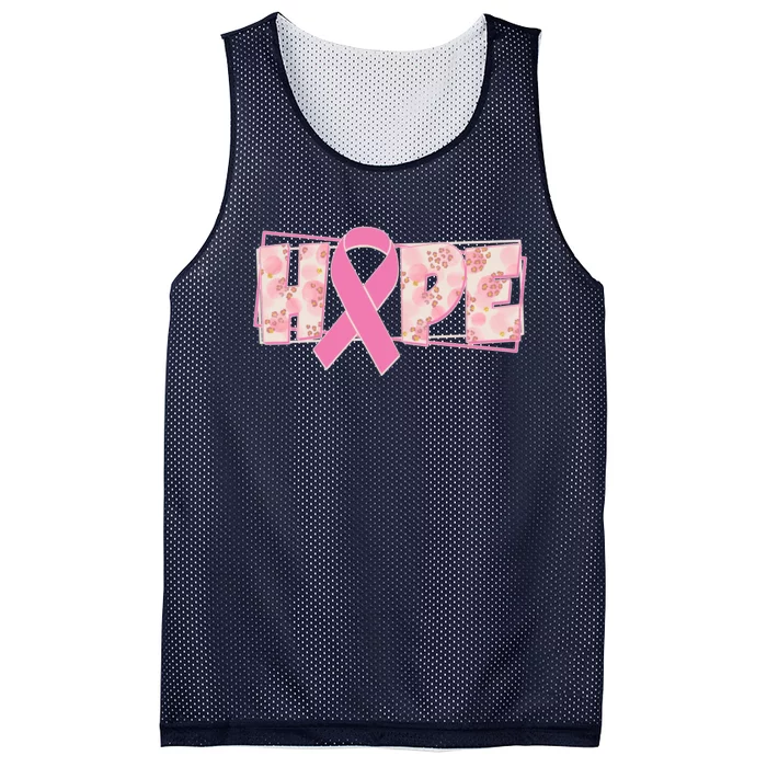 Breast Cancer Awareness Hope Leopard Print Mesh Reversible Basketball Jersey Tank