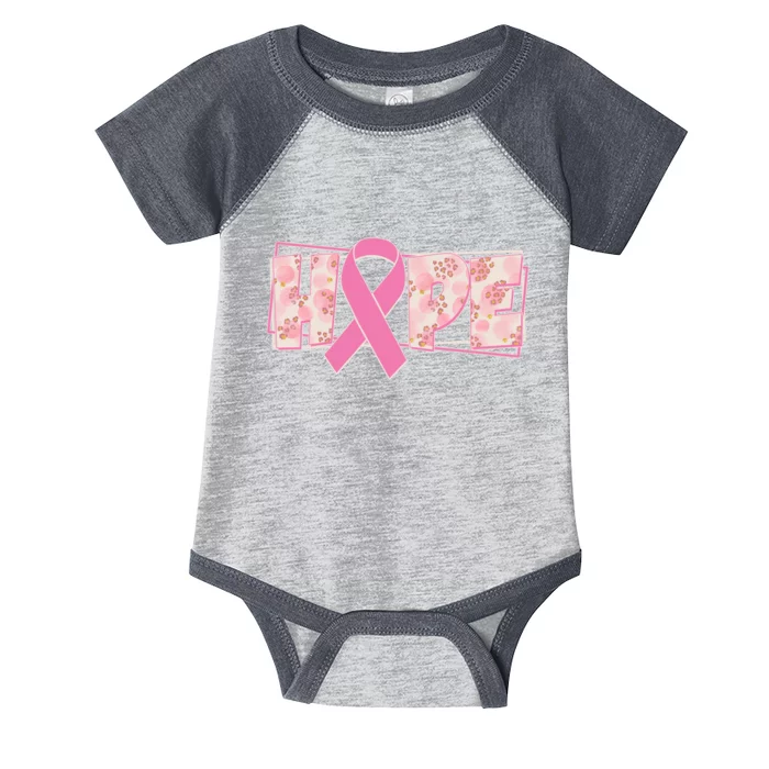 Breast Cancer Awareness Hope Leopard Print Infant Baby Jersey Bodysuit