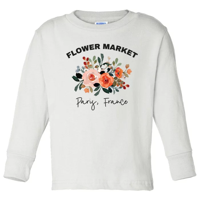 Bella Canvas A Great Teenage Girl Gift Wildflower Toddler Long Sleeve Shirt