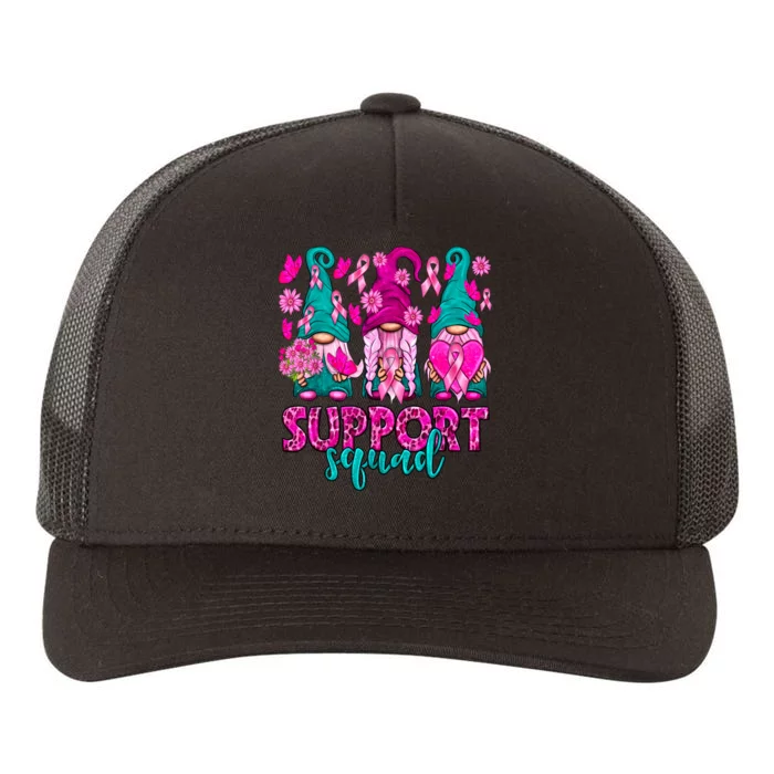 Breast Cancer Awareness For Gnomes Support Squad Yupoong Adult 5-Panel Trucker Hat