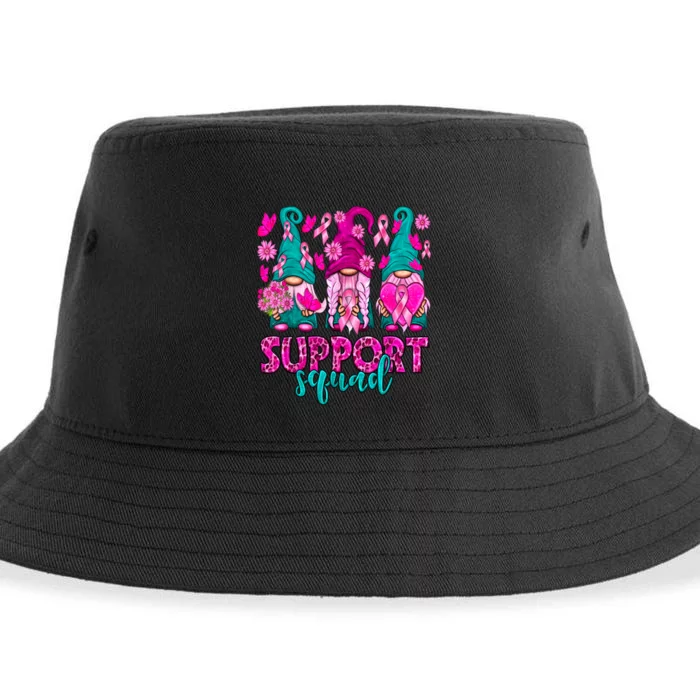 Breast Cancer Awareness For Gnomes Support Squad Sustainable Bucket Hat