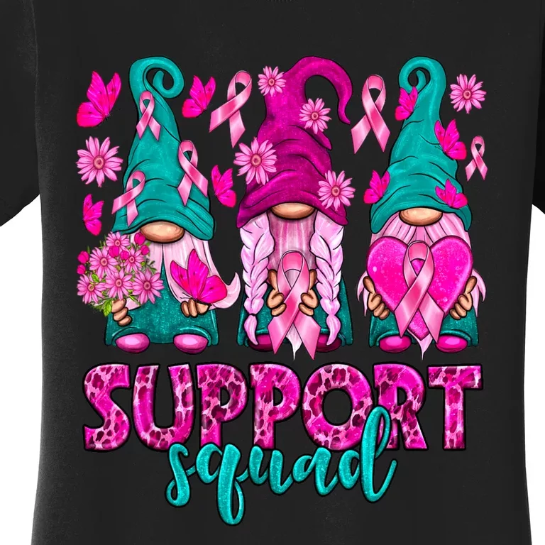 Breast Cancer Awareness For Gnomes Support Squad Women's T-Shirt