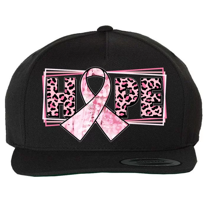 Breast Cancer Awareness Pink Hope Wool Snapback Cap