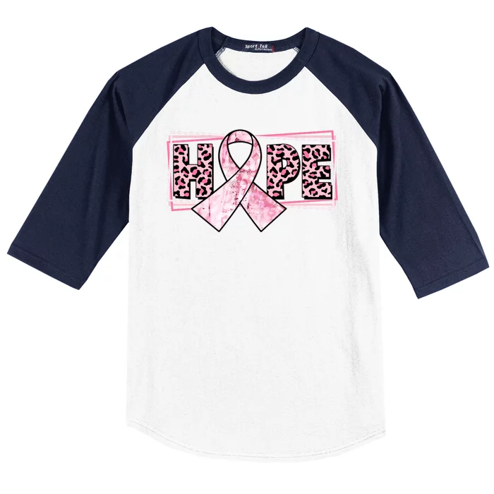 Breast Cancer Awareness Pink Hope Baseball Sleeve Shirt