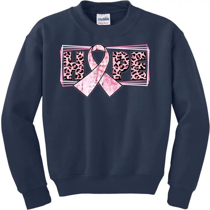 Breast Cancer Awareness Pink Hope Kids Sweatshirt