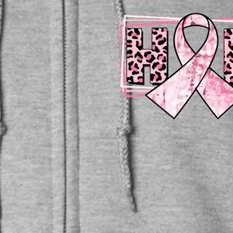 Breast Cancer Awareness Pink Hope Full Zip Hoodie