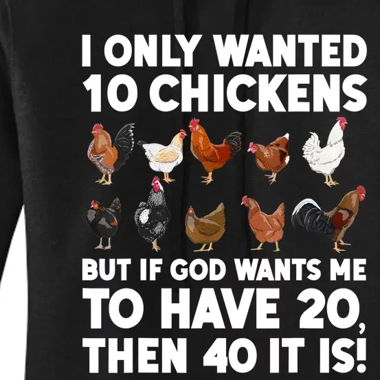 Best Chicken Art Poultry Themed Chicken Farmer Women's Pullover Hoodie