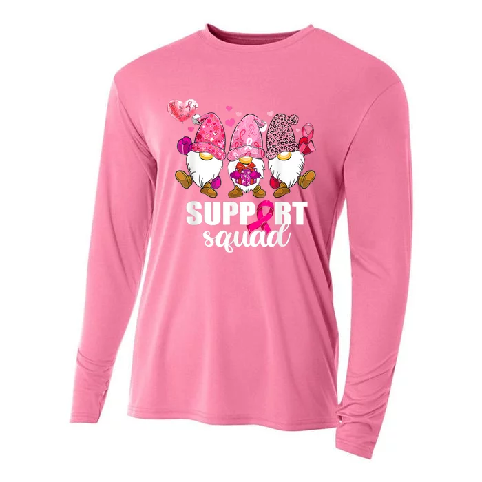 Breast Cancer Awareness Gnomes Support Squad Cooling Performance Long Sleeve Crew