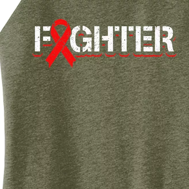 Blood Cancer Awareness Month Red Ribbon Women’s Perfect Tri Rocker Tank