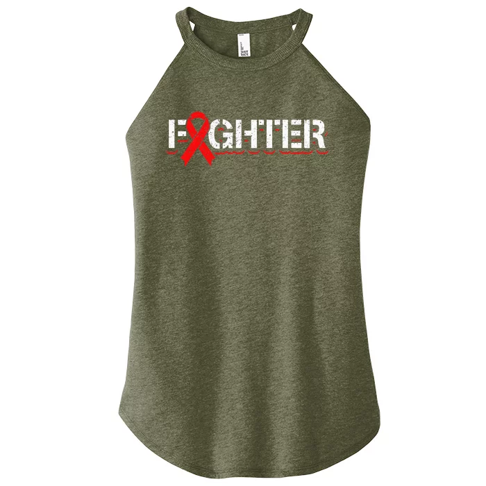 Blood Cancer Awareness Month Red Ribbon Women’s Perfect Tri Rocker Tank