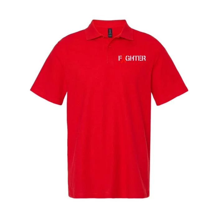 Blood Cancer Awareness Month Red Ribbon Softstyle Adult Sport Polo