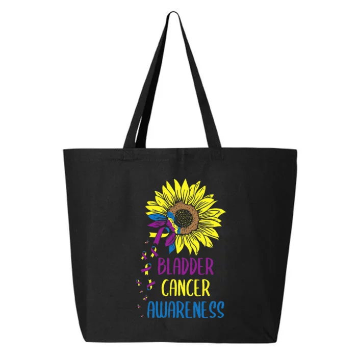 Bladder Cancer Awareness Bladder Cancer Survivor Sunflower 25L Jumbo Tote